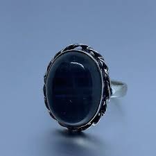 Vintage Silver Plated Fiery Labradorite Cabochon Oval Shape ...