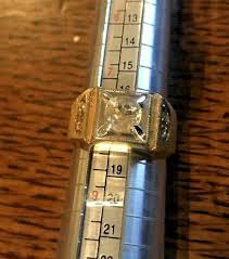 VINTAGE MENS 7-1/2 18K HGE CLEARSTONE RING | eBay