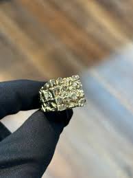 Men's Nugget Square Ring | Dunamys Jewelry