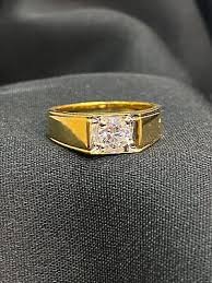 Classy 0.50 Cts Round Brilliant Cut Diamond Men's Solitaire ...