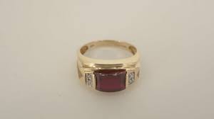 10k Yellow Gold Ruby Ring | eBay
