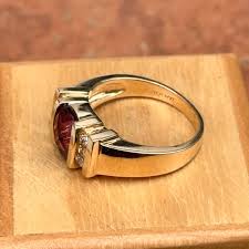 Estate 14KT Yellow Gold Genuine Checkerboard Faceted ...