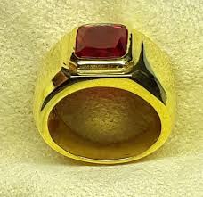 Handmade Sterling Silver 925 Ruby Ring: Gold Plated Band ...
