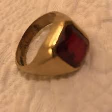 Vintage Baden & Foss B&F 10K Solid Yellow Gold Ruby Men's ...