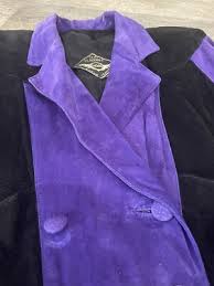 VINTAGE I.O.U. CLASSIQUE Suede Leather Crop Purple/Black ...