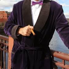 Men's Smoking Jacket in Purple Velvet | Smoking Jackets for ...