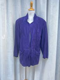 1990 Genuine Suede Purple Blazer Jacket, Italy - Etsy