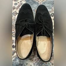 Cole Haan | Shoes | Cole Haan 9 B Black Lunargrand Shoe Wingtip Suede Lace Up Oxford Derby | Poshmark