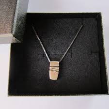 Vintage Hans Hansen Silver 925 Smoked Chain Pendant Necklace ...