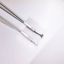 Personalized Mens 3D Bar Necklace 8 Sided • Black Stainless ...