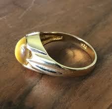Vintage Gold HGE Ring Mid-century Tiger Eye Unisex or Men's ...