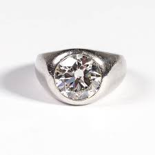 Sold at Auction: VINTAGE PLATINUM AND 5 CARAT DIAMOND SOLITAIRE RING
