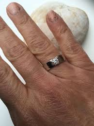 Diamond Engagement Ring, Handmade 4.5 MM Diamond 14kt Gold Hammered Engagement Ring, Engagement Band, .33 Carat - Etsy