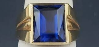 2.5Ct Emerald Cut Natural Blue Sapphire Men's Engagement ...
