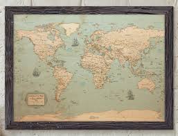 World Map Poster - Rustic Style – KR Maps