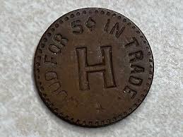 H Novelty Machine Works San Francisco Arcade Pinball Slot Game trade Token T5616 | eBay