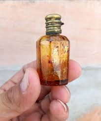 Vintage Old Rare Victorian Brown Glass Gold Work Perfume Bottle With Brass Cap | eBay