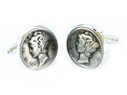 Vintage Silver Mercury Dime Cufflinks - Etsy