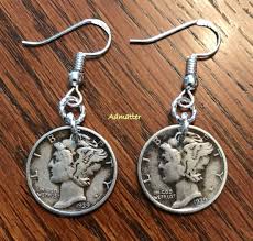 PICK YEAR SILVER Mercury Dime Earrings Birthday Gift for ...