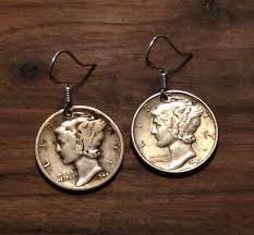 Mercury Dime 90% Silver Vintage Coin Jewelry Earrings - Etsy