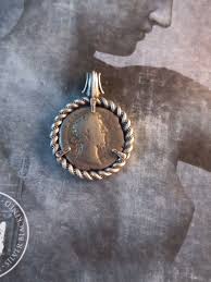Silver jewelry pendant with an authentic antique Roman ...