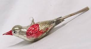 German Antique Bumpy Glass Bird Vintage Hanging Christmas ...