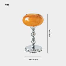 Unique Chrome Orange / White Glass Shade Table Lamp | VAXLAMP