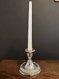 Antique Oneida Candlestick Candle Holder Weighted Silver ...