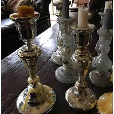 19th Century Mercury Glass Candlesticks, 1875, Set of 5 ...