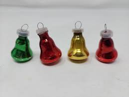 4 Vintage WEST GERMANY Christmas Ornaments Red Glass Ball Glitter Floral 2 1/8"D | eBay