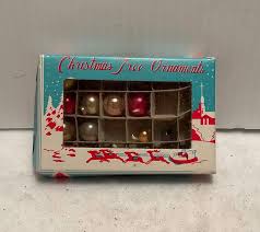 Glass Miniature Vintage Colored Christmas Tree Ornaments ...