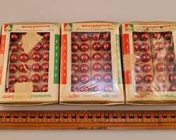 1 Package of 24 1/2" Dia Tiny Feather Tree Red Mercury Glass ...