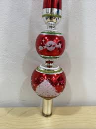 Christopher Radko Shiny Brite Glass Tree Finial Topper ...