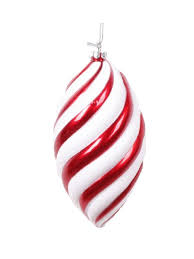 Christmas ornaments - Candy top - Red/white - 10 cm - Cherry ...