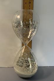 Clear Faux Silvered Mercury Glass Hourglass 30 Minute Timer ...