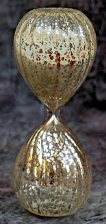 STUNNING HANDBLOWN LARGE (21CM) 1-HOUR SAND HOURGLASS WITH ...