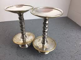 Falstaff Silver Plated Candlesticks From Spain Twisted Grapes Vintage '40s B125 | eBay