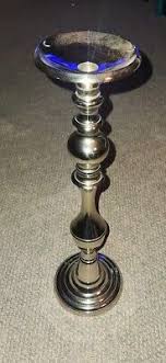 Silver Tone Candle Stick Candlestick Holder India Made 20.5 Inch Tall Metal | eBay