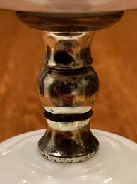 Vintage Boudoir Table Lamp - Milk Glass Base & Ball | eBay