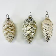 Antique Christmas Decoration From Lauscha - 3 Pieces of Pine ...