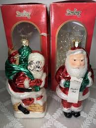 2 Sterling Mercury Glass Christmas Ornaments Hand Painted 7 ...