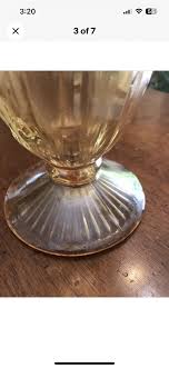 Jeannette Glass herringbone Iris Vase | eBay