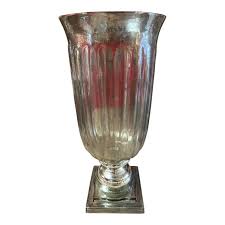 Antique Mercury Glass Large Sized Urn Shaped Vase, Circa 1900 | Chairish