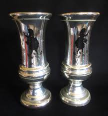 Antique 19th Century Victorian Ca. 1870 Mercury Glass Vases ...