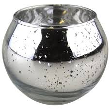 Round silver mercury glass votive 49/rk rentals Tulsa OK ...