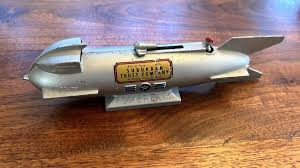 Vtg 1950's Space Age MERCURY ROCKET Metal Penny Coin ...