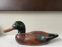 Wooden Hand Painted Mallard Duck Decoy/Model Vintage ...