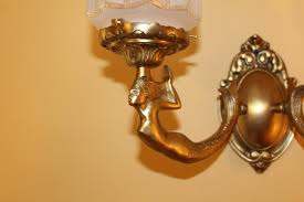 Pair of Art Deco Bronze Wall Lights W/ MERMAID SCULPTURES - Etsy