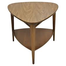 Vintage Mersman Mid Century Modern Walnut and Formica Top Guitar Pick Side Table at 1stDibs | mersman guitar pick table, mersman tables, guitar end table