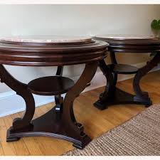 Vintage/Antique Finds Pink Marble Side Tables - AptDeco